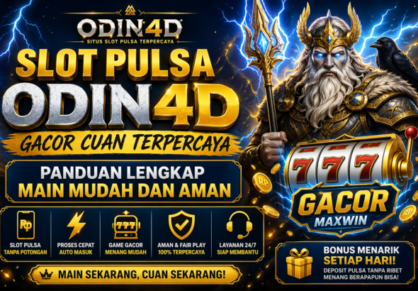 Banner slot pulsa Odin4D gacor dengan jackpot besar dan bonus terpercaya